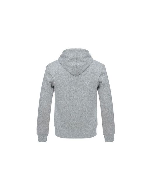 Nike Gray Knit Logo Fleece Lined Hooded Pullover Hoodie Asia Sizing for men
