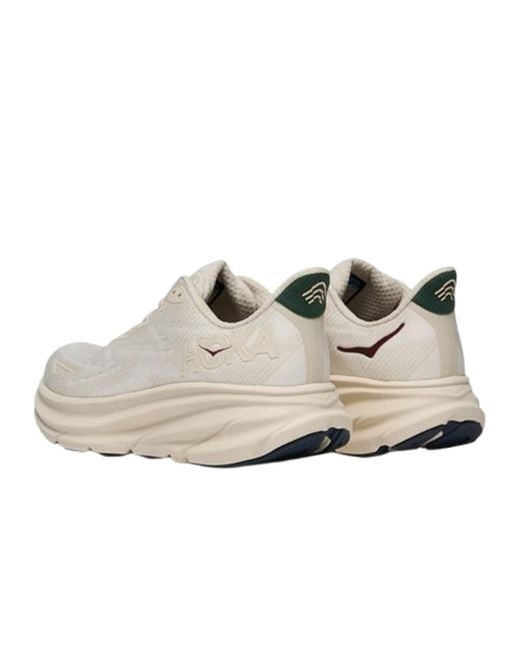 Hoka One One White Clifton 9 'Oat Milk Alabaster' for men