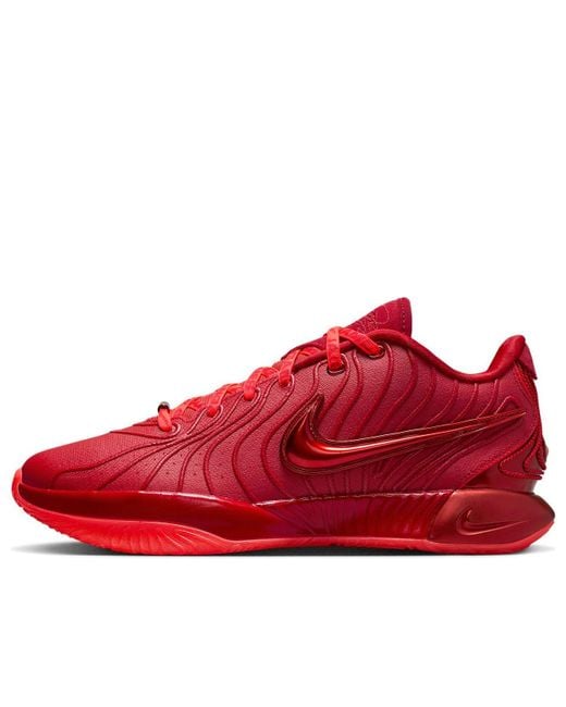 Nike Red Lebron Xxi Basketball Shoes for men