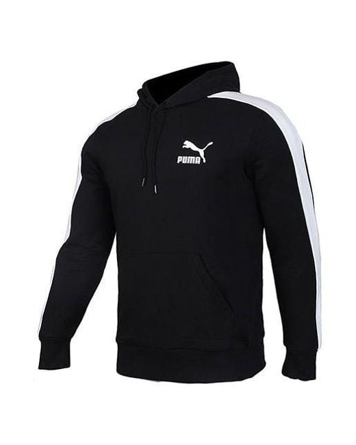 PUMA Black T7 Knittingsports Hooded Fleece for men