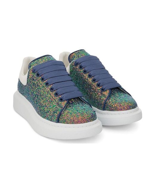 McQueen Blue (Wmns) Oversized Sneaker Glitter 'Petrol'