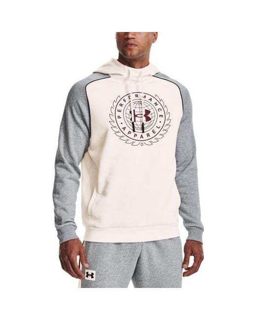 Under Armour Gray Rival Varsity Fleece Hoodie for men