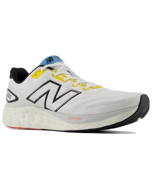 New Balance White Fresh Foam 680V8 Ginger Lemon' for men