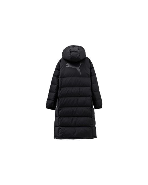 PUMA Black Long Down Jacket for men