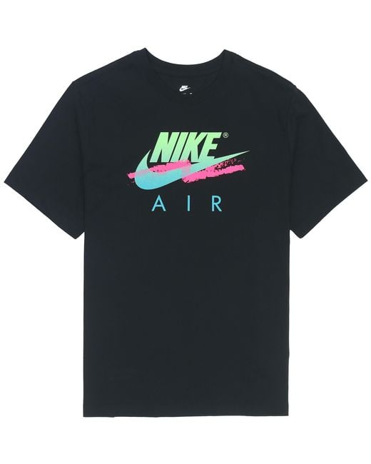 Nike Black Alphabet Logo Printing Round Neck Casual Short Sleeve for men