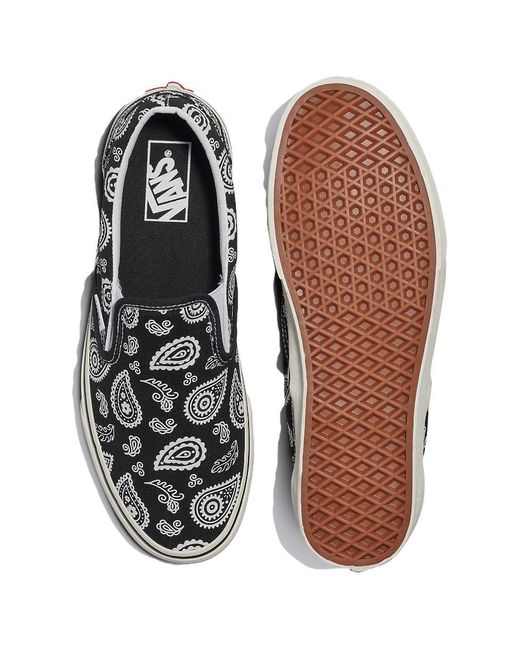 Vans Black Classic Slipon 'Primavera Paisley' for men