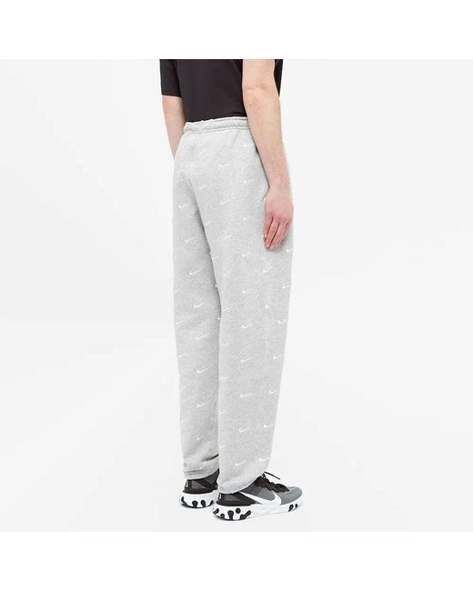 Nike Gray Nrg Swoosh Logo Printing Casual Sports Pants/Trousers/Joggers for men