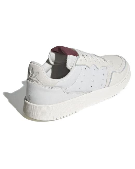 Adidas White Supercourt 'Chalk Burgundy' for men