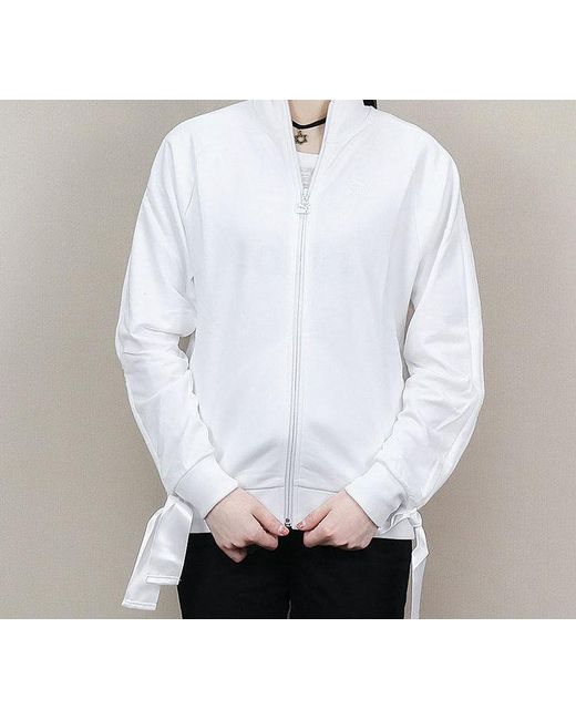 PUMA White (Wmns) Cuff Stand Collar Casual Jacket