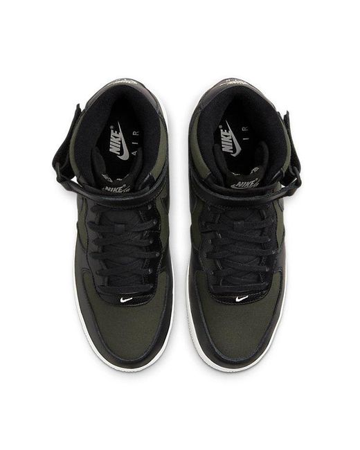 Nike Black Air Force 1 Mid 'Sequoia' for men