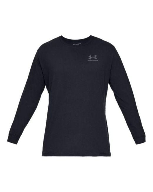 Under Armour Blue Sportstyle Left Chest Long Sleeve T-Shirt for men