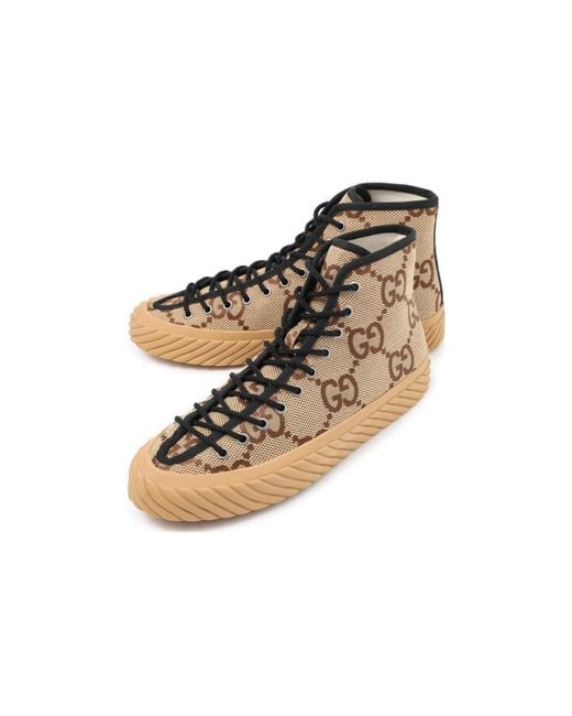 Gucci Brown Jumbo GG Canvas High-top Sneaker for men
