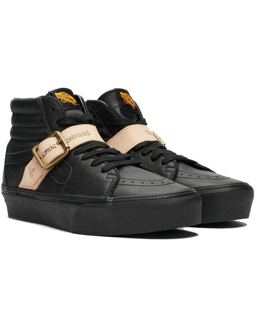 Vans Black Sk8-Hi Platform Vivienne Westwood Anglomania Buckle for men