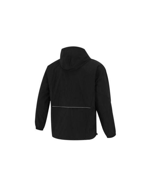 Adidas Black Athleisure Casual Sports Hooded Training Knit Jacket for men