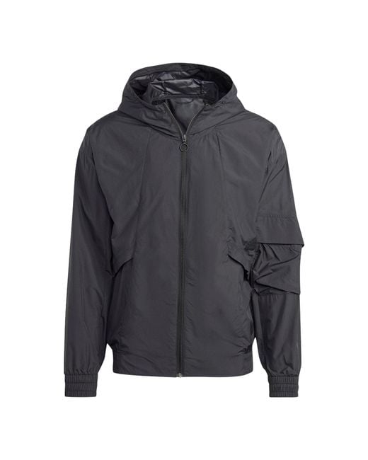 Adidas Gray City Escape Windbreaker Jacket for men
