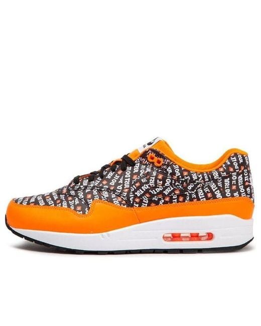 Nike Orange Air Max 1 'Just Do It' for men