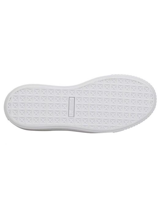 PUMA White (Wmns) Basket Platform Y'