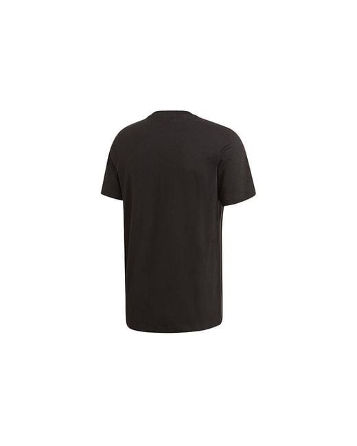 Adidas Black Originals Run-Dmc Printing Sports Cozy Round Neck Short Sleeve for men