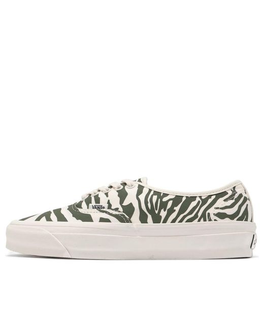 Vans White Premium Authentic 44 'Olivine Zebra' for men