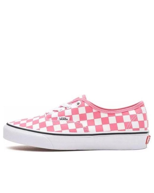 Vans Pink Checkerboard Authentic Checkboard for men