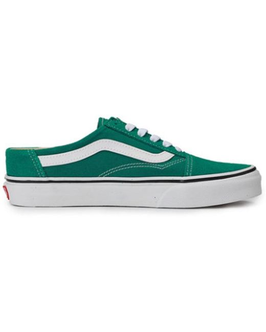 Vans Green Old Skool Mule Retro Low Tops Casual Skateboarding Shoes for men