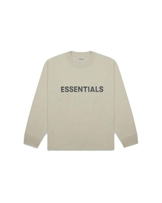 Fear Of God White 3D Silicon Applique Long Sleeve T-Shirt for men