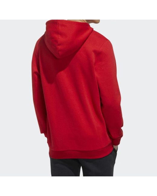 Adidas Red Neo Series Small Logo Suede Pullover for men