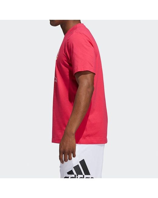 Adidas Red Rose Social Basketball Short Sleeve for men