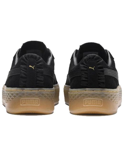 PUMA Black (Wmns) Suede Platform Elemental Steel