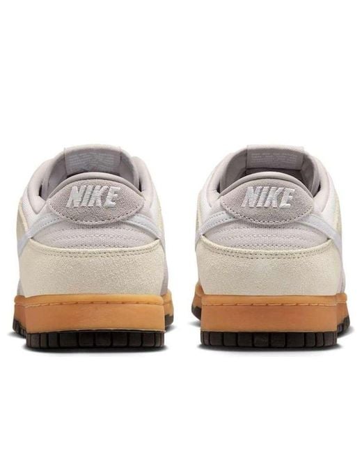 Nike White Dunk Low 'Suede & Canvas' for men