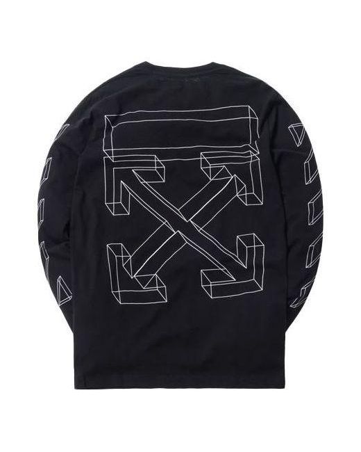 Off White c o Virgil Abloh Off 3D Printing Hollow Out Arrow Long Sleeves T Shirt in Blue for Men Lyst UK