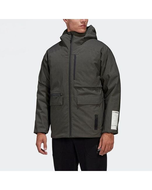 Adidas Gray Cap 3In1 R.R J Outdoor Windproof Hooded Down Jacket for men