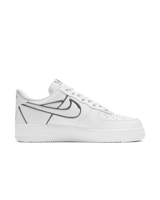 Nike White Air Force 1 Low Metallic Pewter' for men