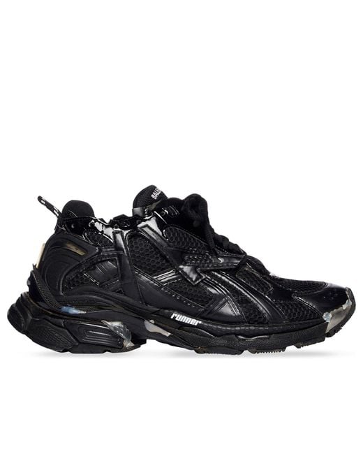 Balenciaga Black (Wmns) Runner Sneakers Mesh And Nylon With Clear Deco'