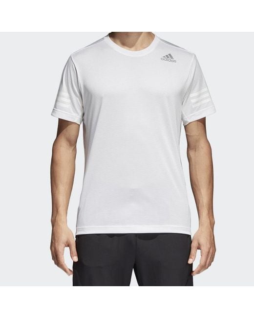 Adidas White Sports Gym Round Neck Short Sleeve for men