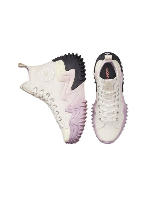 Converse White Run Star Motion Platform Ombre 'Egret Pale Amethyst'