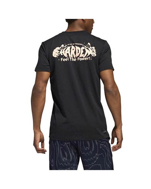 Adidas Black Hrdn Swag Verb James Harden Basketball Sports Printing Round Neck Short Sleeve T-Shirt for men