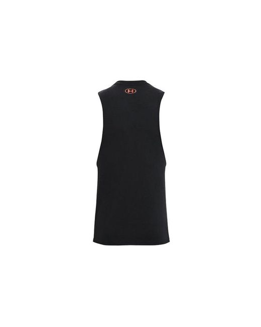 Under Armour Black Project Rock Brahma Bull Tank Top for men