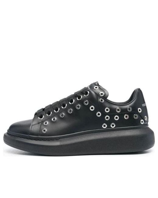 McQueen Black Oversized Sneaker Eyelets' for men