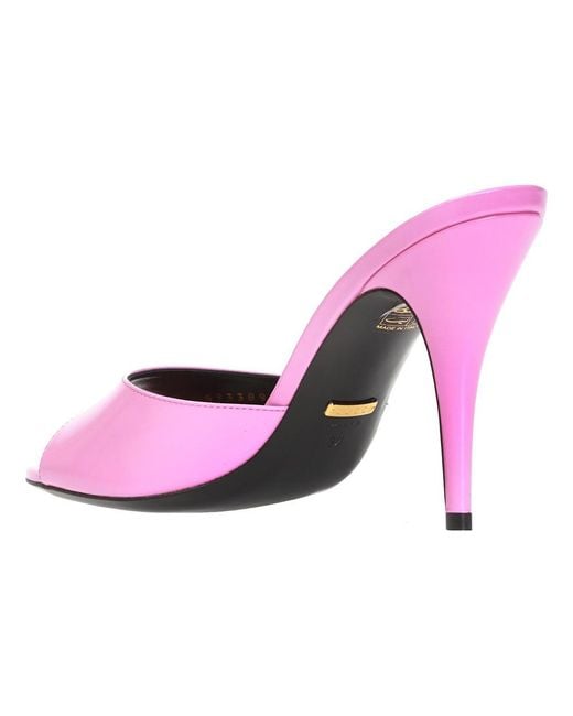 Gucci Pink (Wmns) Slip On Stiletto Heeled Slides 'Rose'