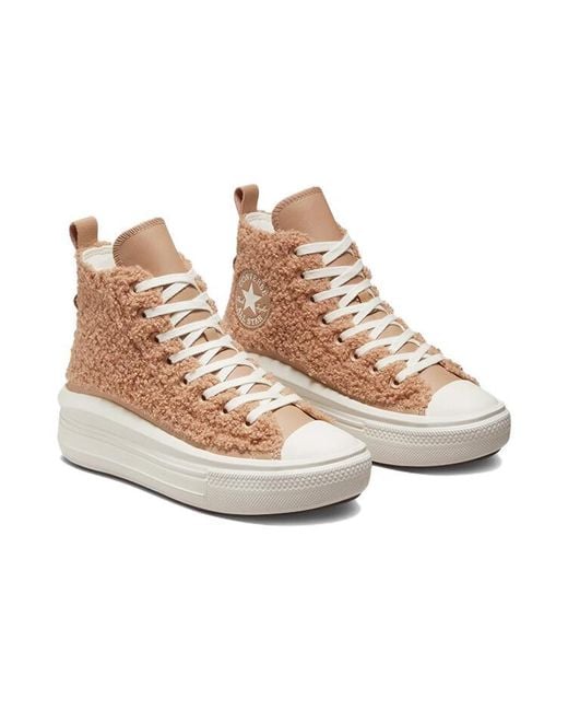 Converse Natural (Wmns) Chuck Taylor All Star Move Platform High 'Sherpa