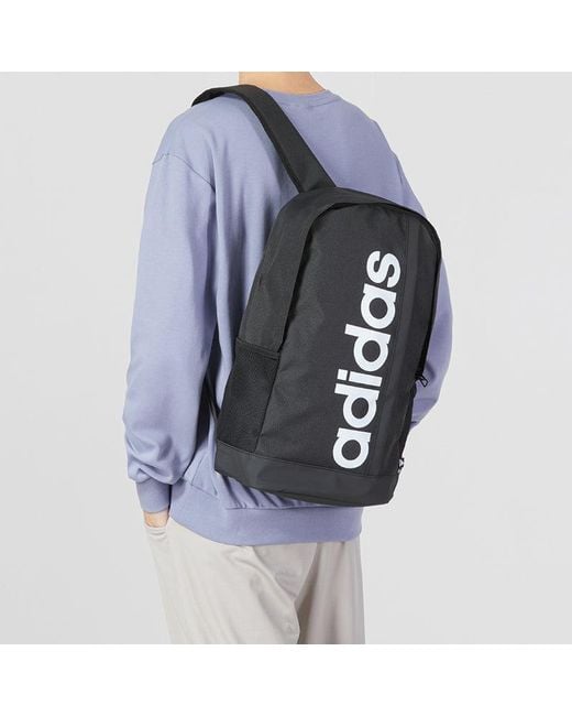 Adidas Black Essentials Linear Backpack for men