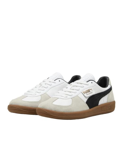 PUMA White Palermo Leather Vapor Gum' for men