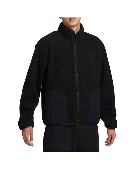 Nike Black Club+ Fleece Sherpa Winterized Jacket for men