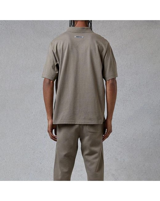 Fear Of God Gray Fw20 Logo Polo Shirt 'Taupe' for men