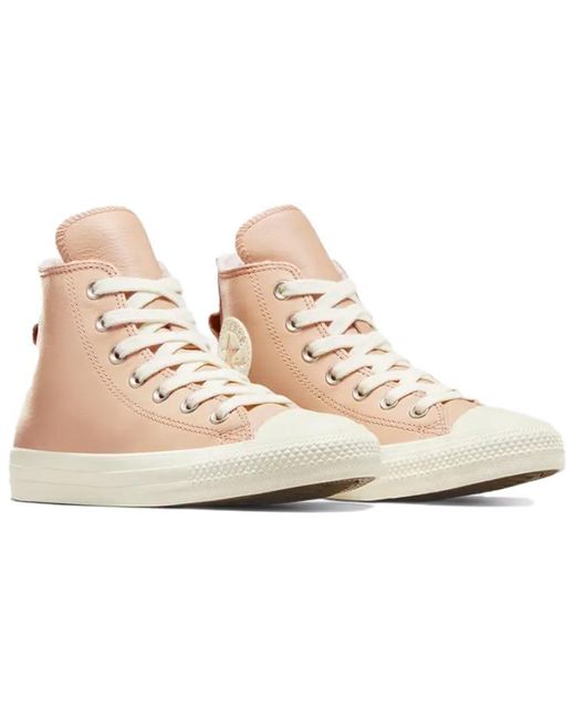 Converse Natural (Wmns) Chuck Taylor All Star Leather Faux Fur Lining