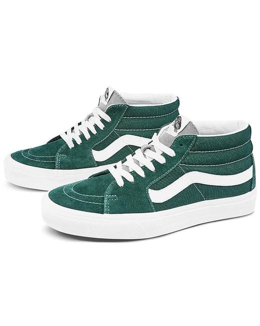 Vans Green Sk8-Mid Classic Mid-Top Casual Skate Shoes for men