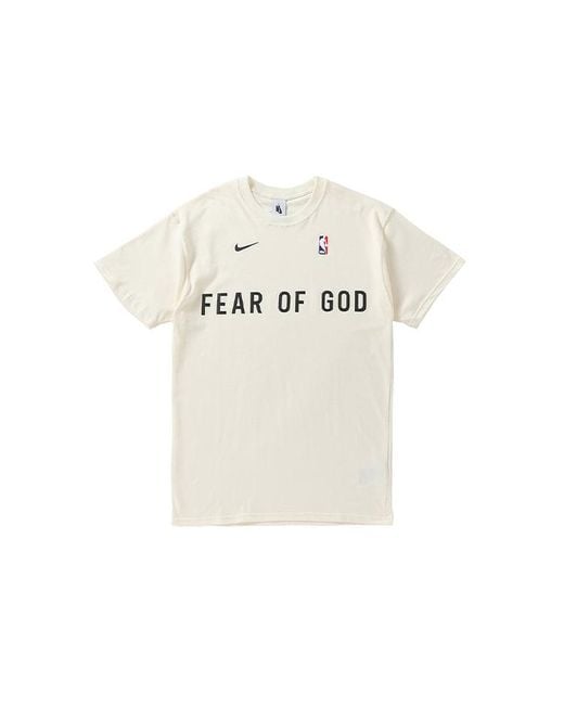 Nike Justin Bieber X Fear Of God X Nba Short Sleeve White for men
