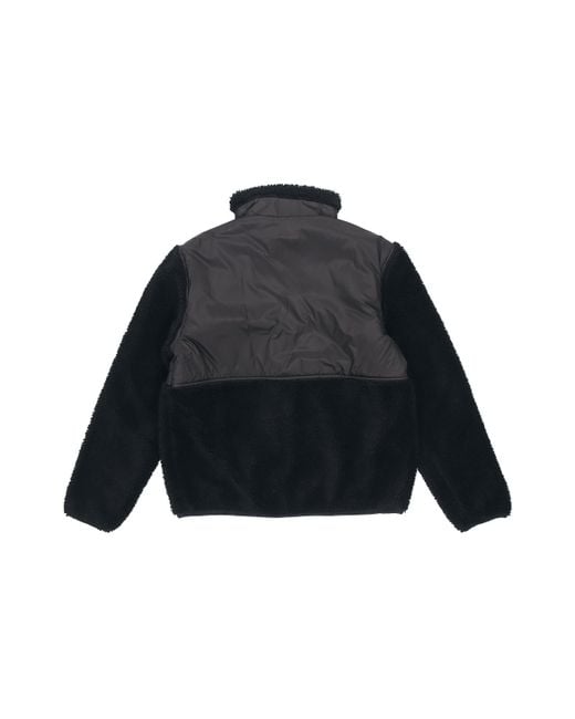 PUMA Blue Sherpa Contrasting Colors Sports Lamb's Wool Stand Collar Logo Jacket for men