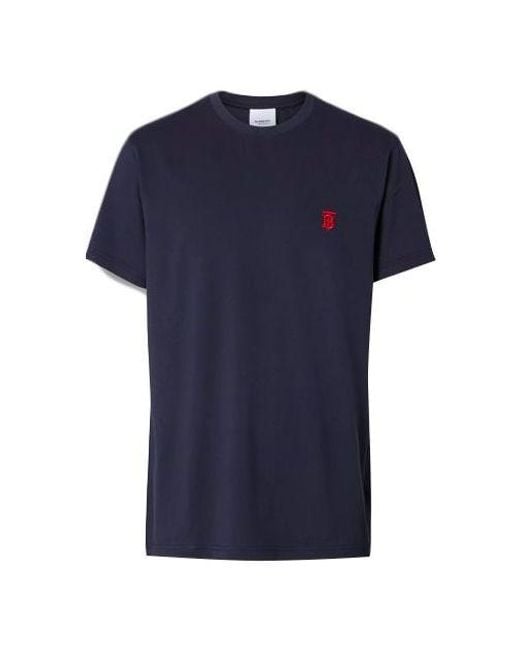 Burberry Blue Monogram Motif Pattern Cotton for men
